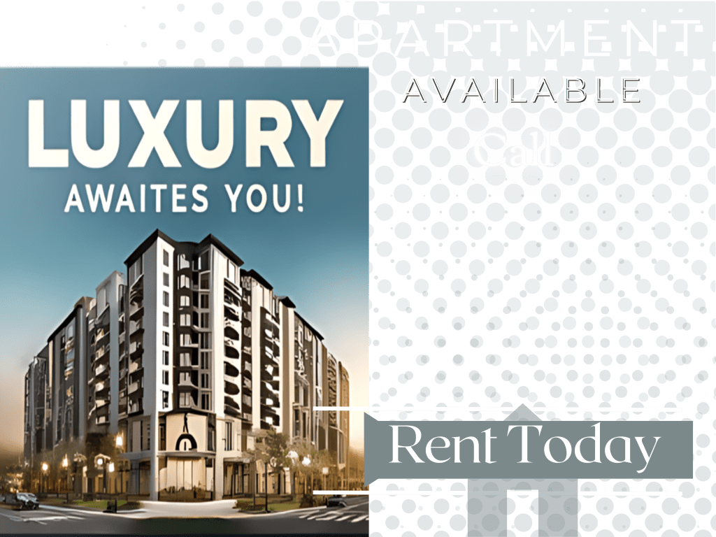 luxury apt rental yard sign advertising
