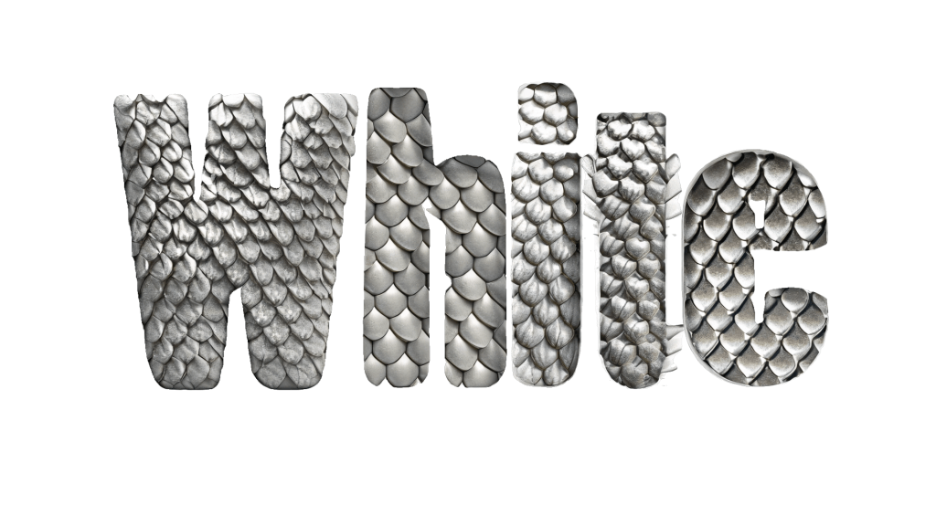 white dragon scale text