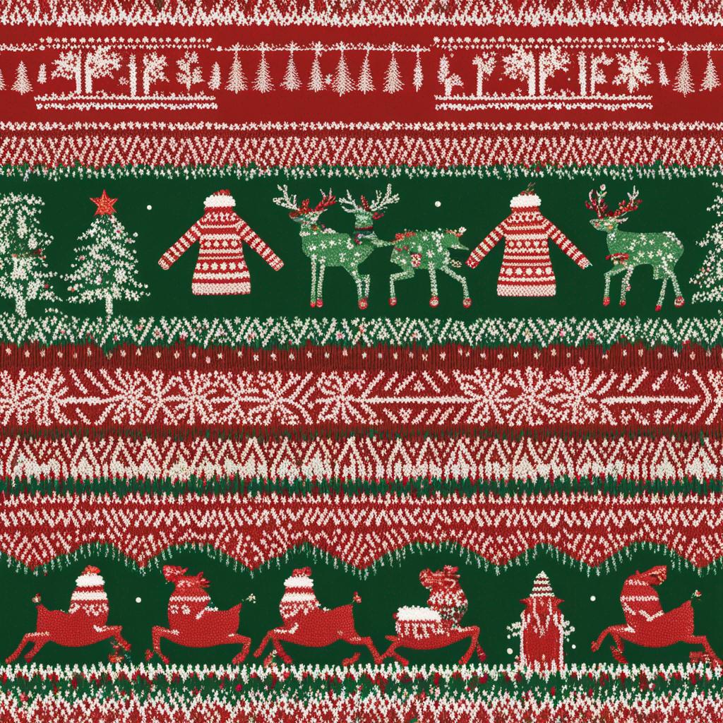 XMAS PATTERN VIBRANT DESIGN UGLY SWEATER ART