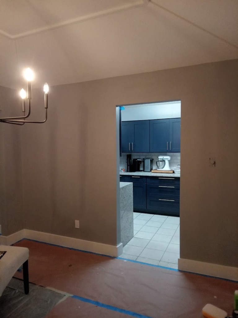 freshly skim coated drywall 