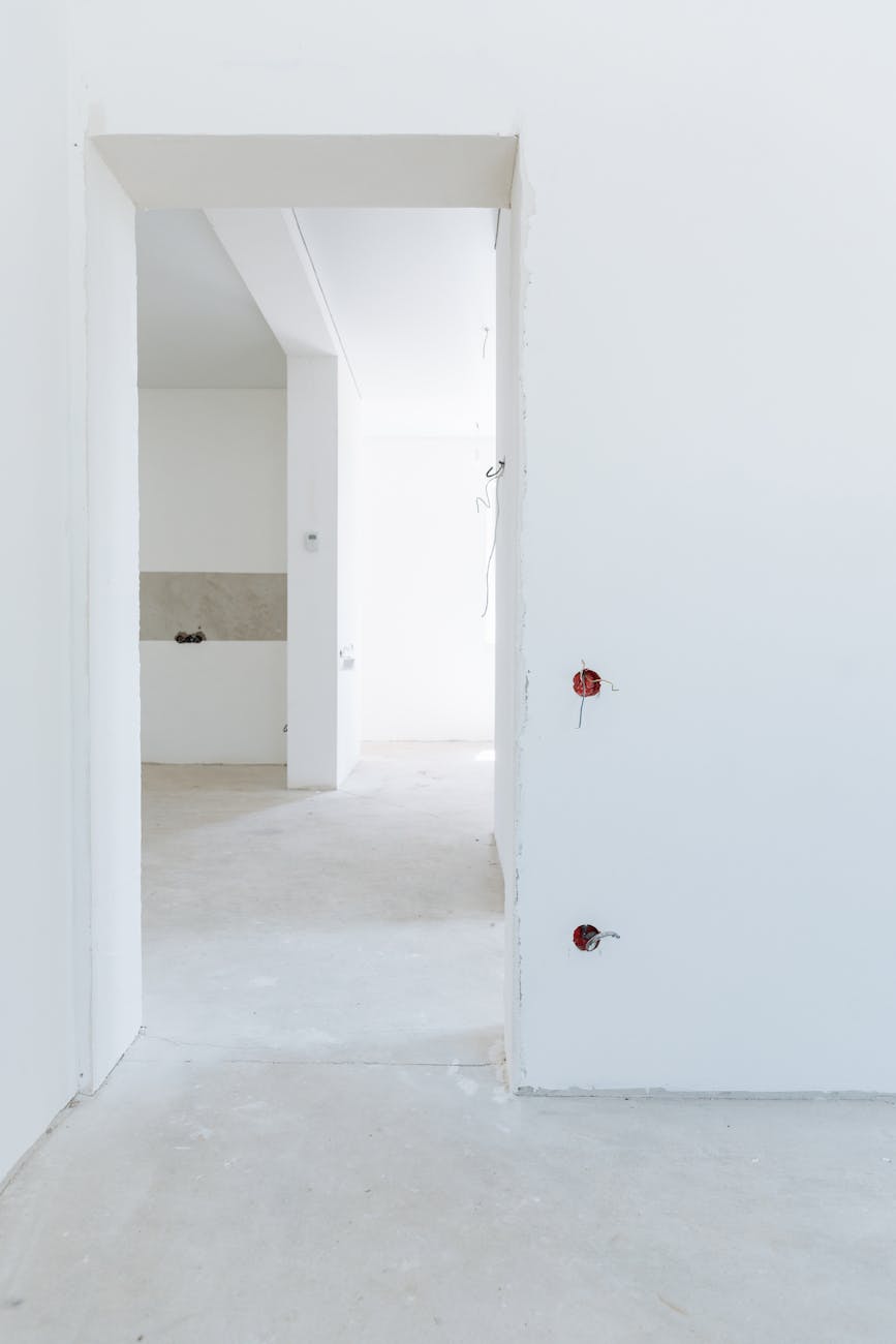 drywall in white