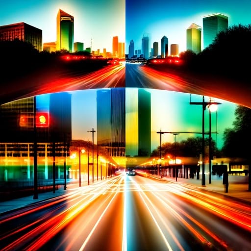 multiple color image resized to reduce loading