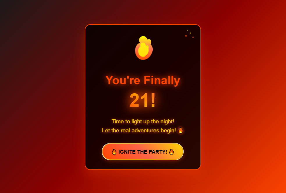 animated birthday card for 21 year celebration